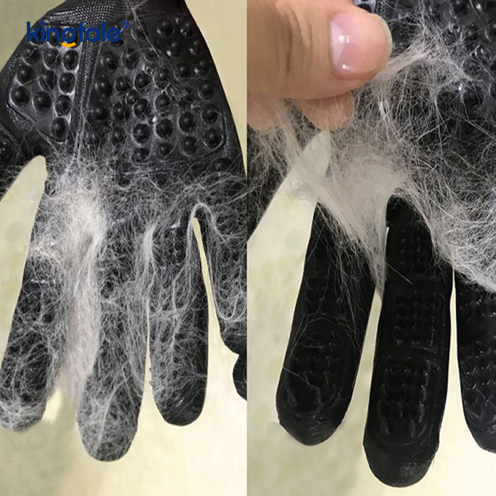 애완 동물 헤어 리무버 장갑 부드러운 애완 동물 손질 장갑 브러시 Deshedding 장갑